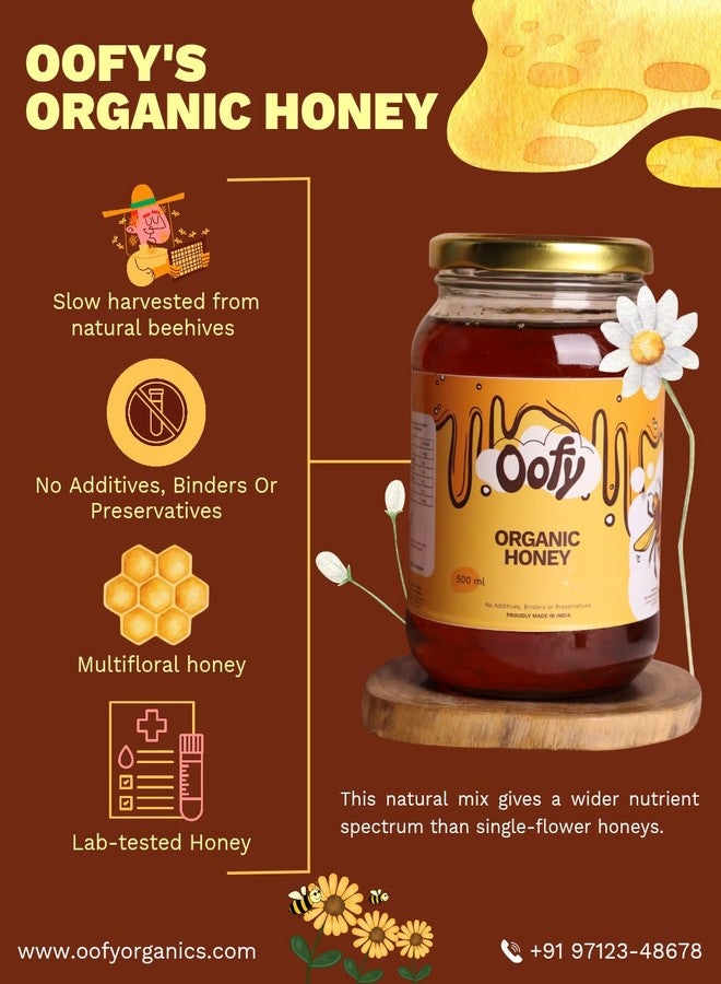 Oofy Organics Classic Raw Honey 1 kg |Natural Raw Honey with No Added Sugar, No Preservatives | Organic Honey Raw Unprocessed | - Image 5