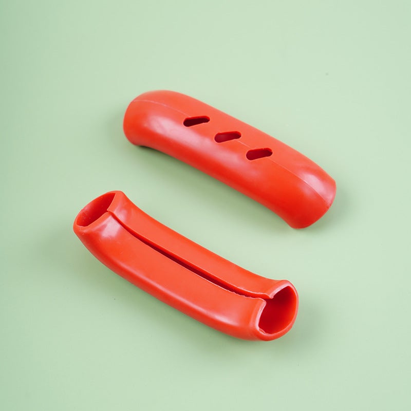 Kitchen Silicone Pot Handle Heat Insulation Cover Iron Pot Gloves Steamer Pot Ear Cover High Temperature Resistance Non-slip Handle Anti-scald Cover Red 2 Pack Red 2 Pack