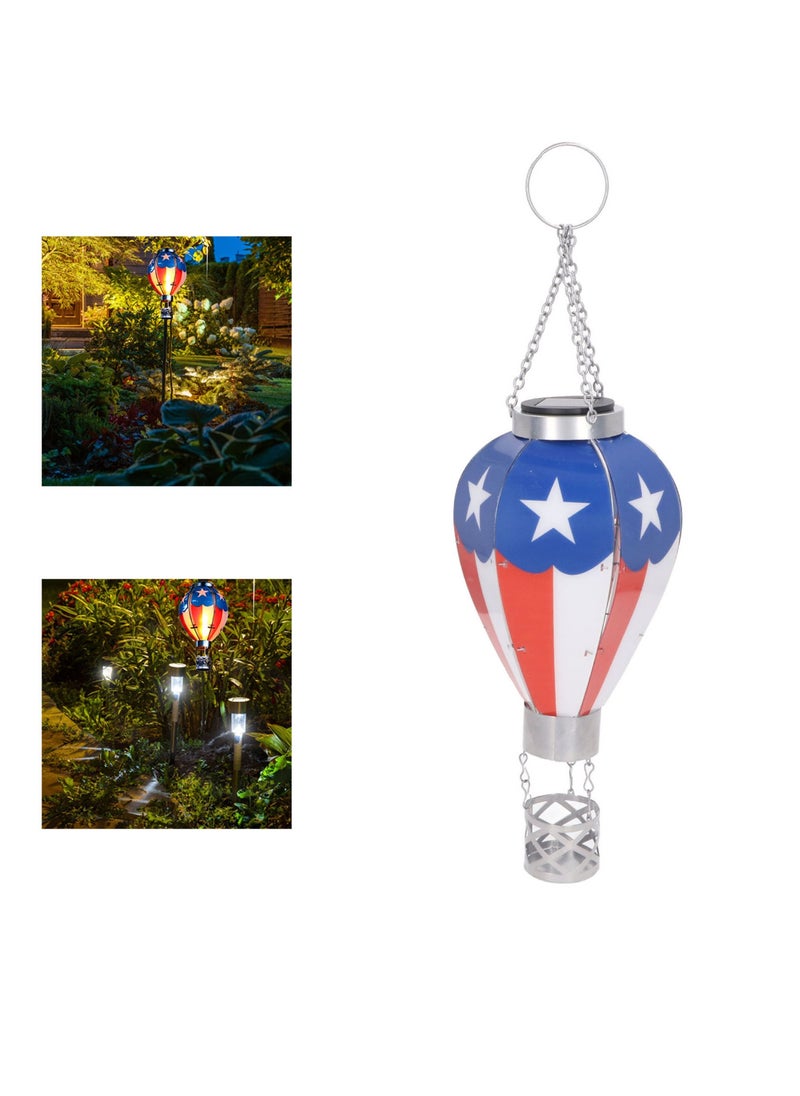Velaurs - Solar Hot Air Balloon Lantern Outdoor Hanging Decorative Ornament Lantern - Image 1