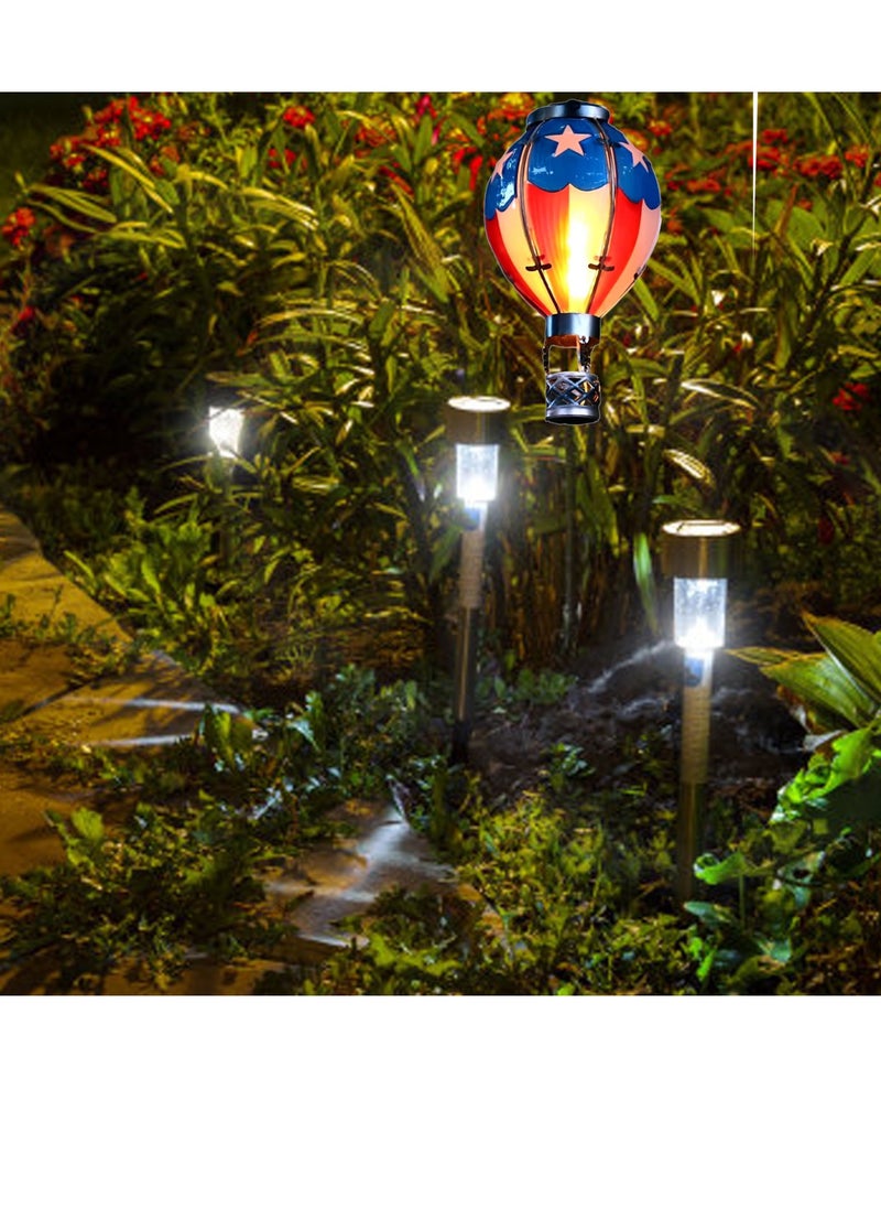 Velaurs - Solar Hot Air Balloon Lantern Outdoor Hanging Decorative Ornament Lantern - Image 1