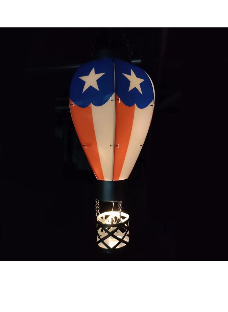 Velaurs - Solar Hot Air Balloon Lantern Outdoor Hanging Decorative Ornament Lantern - Image 1