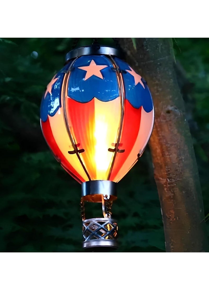 Velaurs - Solar Hot Air Balloon Lantern Outdoor Hanging Decorative Ornament Lantern - Image 1