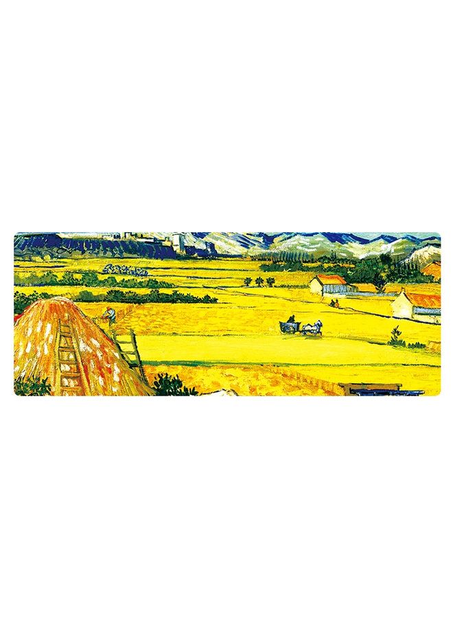 BURAQ 400x900x1.5mm Unlocked Am002 Large Oil Painting Desk Rubber Mouse Pad(Wheat Field)  - Image 1