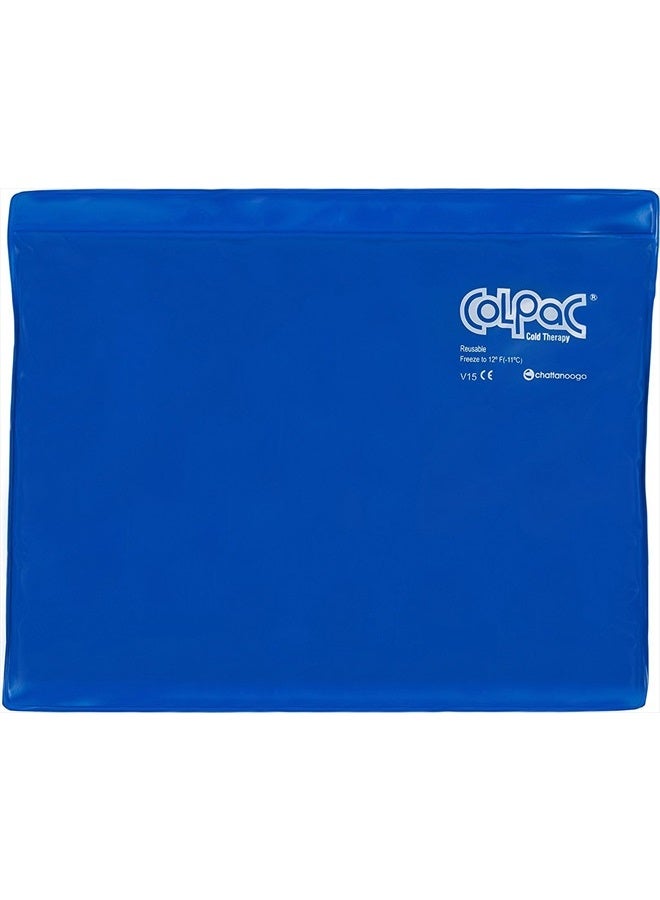 Chattanooga ColPac Reusable Gel Ice Pack Cold Therapy for Knee, Arm, Elbow, Shoulder, Back for Aches, Swelling, Bruises, Sprains, Inflammation (11"x14") - Blue  - Image 1