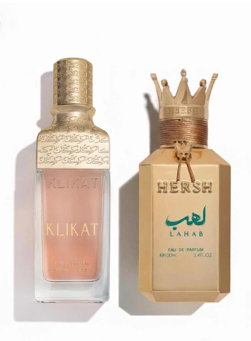 ALezz Oud World Cup Package - Klikat Times EDP 200 ml & Hersh Lahab Eau de Parfum - 100ml Bundle - Image 1
