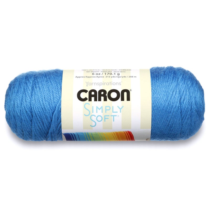 Caron Simply Soft Party Solids Yarn Gauge 4 Medium Worsted  6 oz  Cobalt Blue