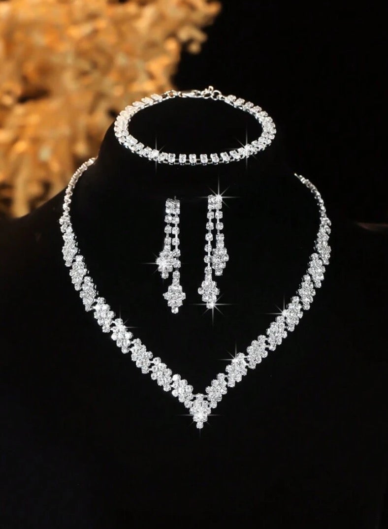 JewelryPalace Amazing Trendy Women's Zirconia Necklace And Earrings And Bracelet And Ring Jewellery Set - Image 2