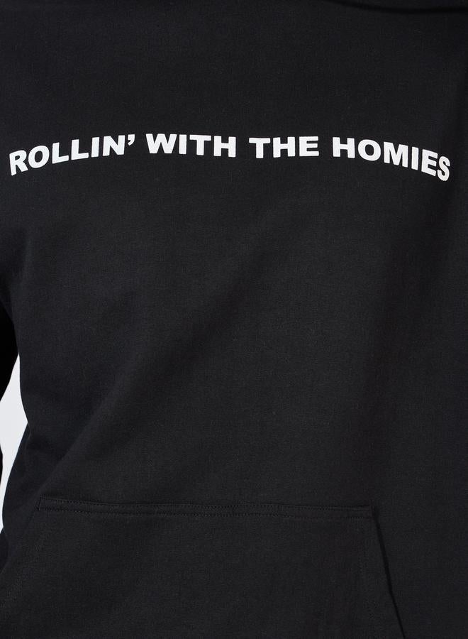 ستايلي هودي مطبع بكتابة وقصة مريحة - Image 3