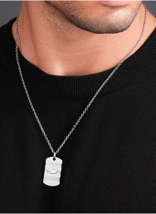 POLICE - Revelry Stainless Steel Chain Gents Necklace With Wing LogoPEAGN0033301 - Image 1