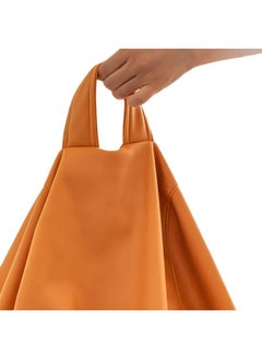 Poppins Home Cozy & Lightweight Polyester Bean Bag Chair: Perfect for Any Space (Orange)  - Image 3