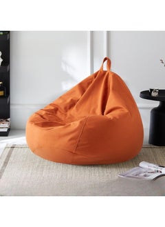 Poppins Home Cozy & Lightweight Polyester Bean Bag Chair: Perfect for Any Space (Orange)  - Image 1