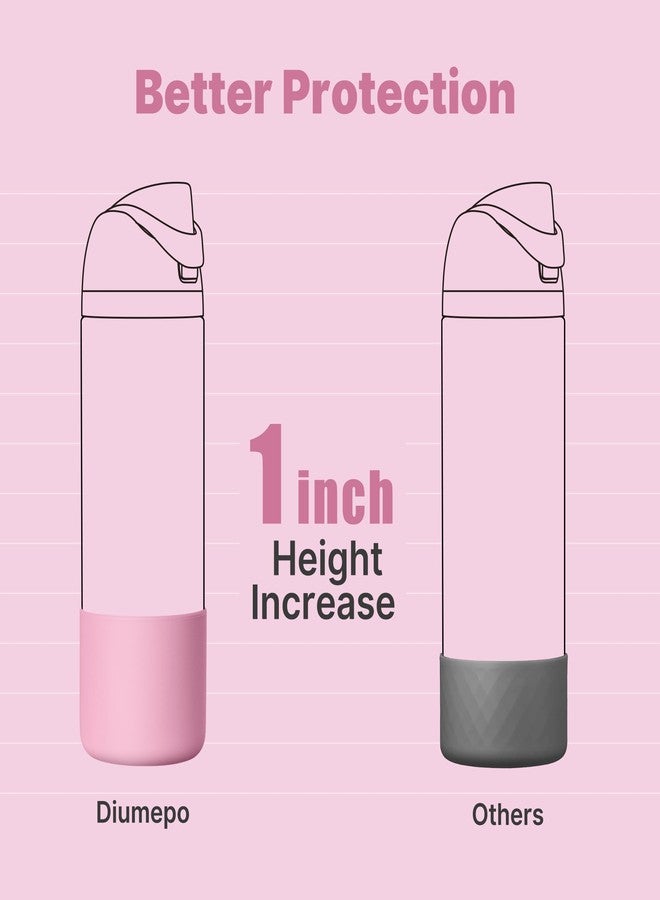 Diumepo Silicone Water Bottle Boot for Owala 24 oz, Anti-Slip Protective Sleeve for Owala Twist & FreeSip & Flip Stainless Steel Water Bottle, Boot Bottom Base for Owala (Pink) - Image 5