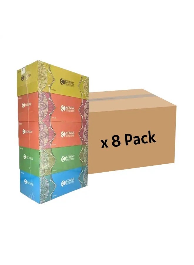 Kovar 150 Sheets 2PLY Bulk 8 Pack Facial Tissue- 5 Box - Image 1