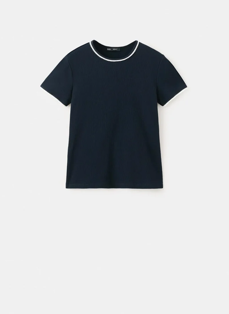 MANGO  Contrast trim T-shirt for Women | Best Price UAE