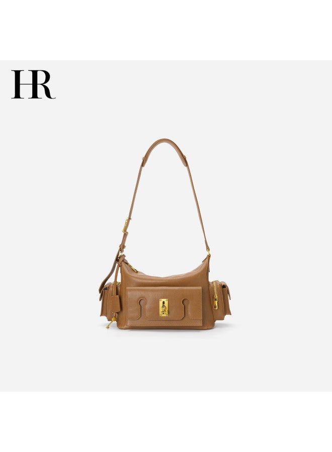 Hr Helena Women's Hobo Bag Luxury Genuine Leather Large Capacity Shoulder Crossbody Bag - Image 4