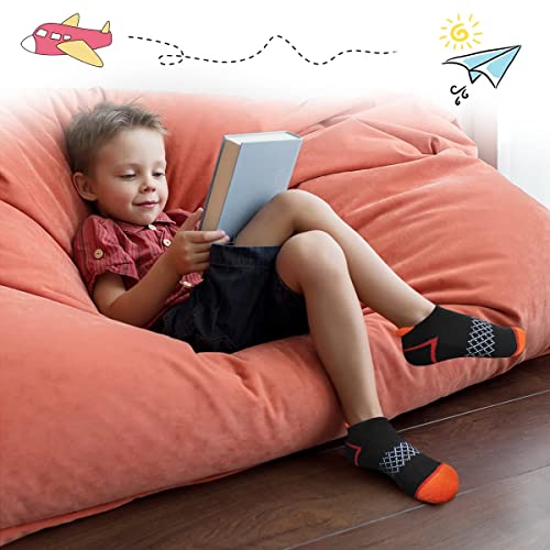 Comfoex 12 Pairs Boys Socks Ankle Athletic Sports Socks With Cushioned Sole For Big Little Kids - Image 5