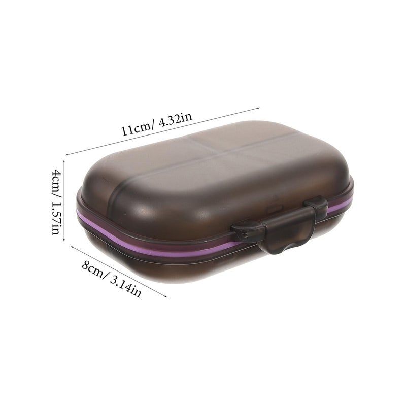 Weekly Pill Organizer 7 Day 3 Times Daily Portable Gray Travel Medication Case - Image 3
