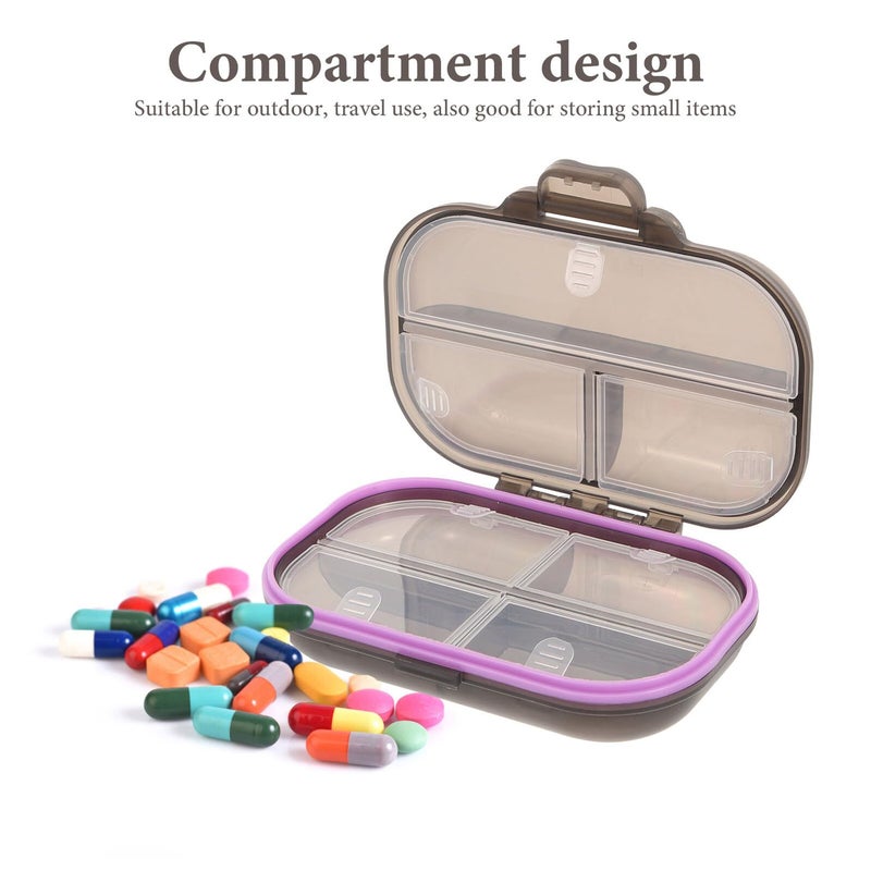 Weekly Pill Organizer 7 Day 3 Times Daily Portable Gray Travel Medication Case - Image 4