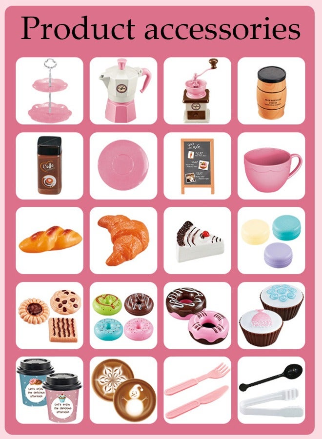 DUNISO Kids Kitchen Pretend Play Toys Set, Preschool Cooking Toy Set, Simulating Afternoon Tea Party Games, Suitable for Both Girls and Boys' Toys and Gifts (38PCS) - Image 5