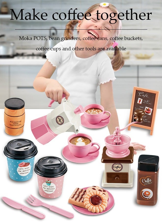 DUNISO Kids Kitchen Pretend Play Toys Set, Preschool Cooking Toy Set, Simulating Afternoon Tea Party Games, Suitable for Both Girls and Boys' Toys and Gifts (38PCS) - Image 1