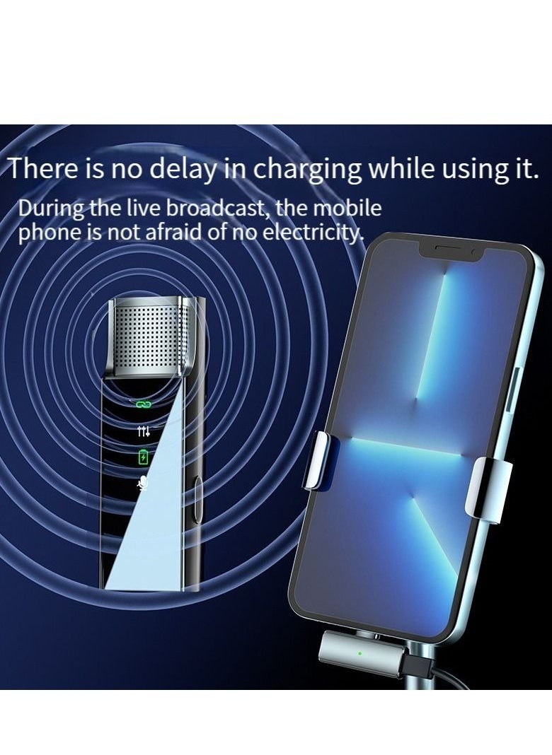M MIAOYAN - M MIAOAYN new S16 wireless lavalier microphone noise reduction high-quality radio wireless microphone Apple mouth single only with charging compartment digital display - Image 1