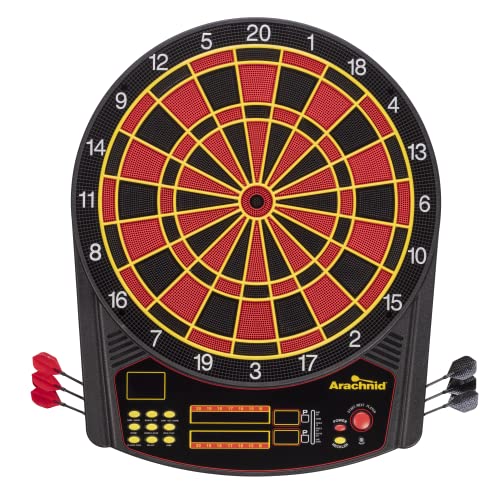 Arachnid CricketPro 450 Electronic Dartboard – 15.5” Regulation Size – 31 Games & 178 Variations – Multi-Color LED Display – Automatic Scoring & Checkout Assist – Includes 6 Soft Tip Darts - Image 1