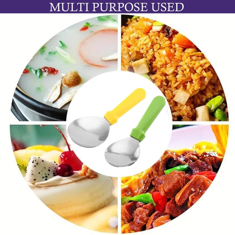 Ramkuwar Rice Paddle, Serving Spoon, Versatile Cooking Spoon, Heat Resistant Rice Cooker Spoon with Durable, Healthy, Ergonomic Handle for Non Stick Cookware_Multicolor_Pack of 1 - Image 5