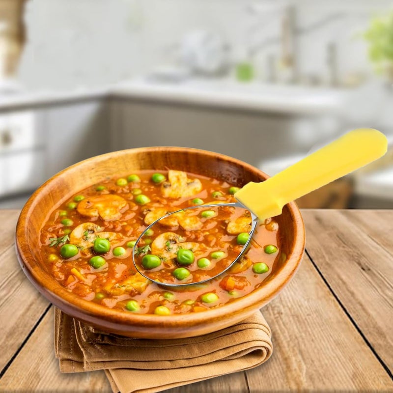 Ramkuwar Rice Paddle, Serving Spoon, Versatile Cooking Spoon, Heat Resistant Rice Cooker Spoon with Durable, Healthy, Ergonomic Handle for Non Stick Cookware_Multicolor_Pack of 1 - Image 3