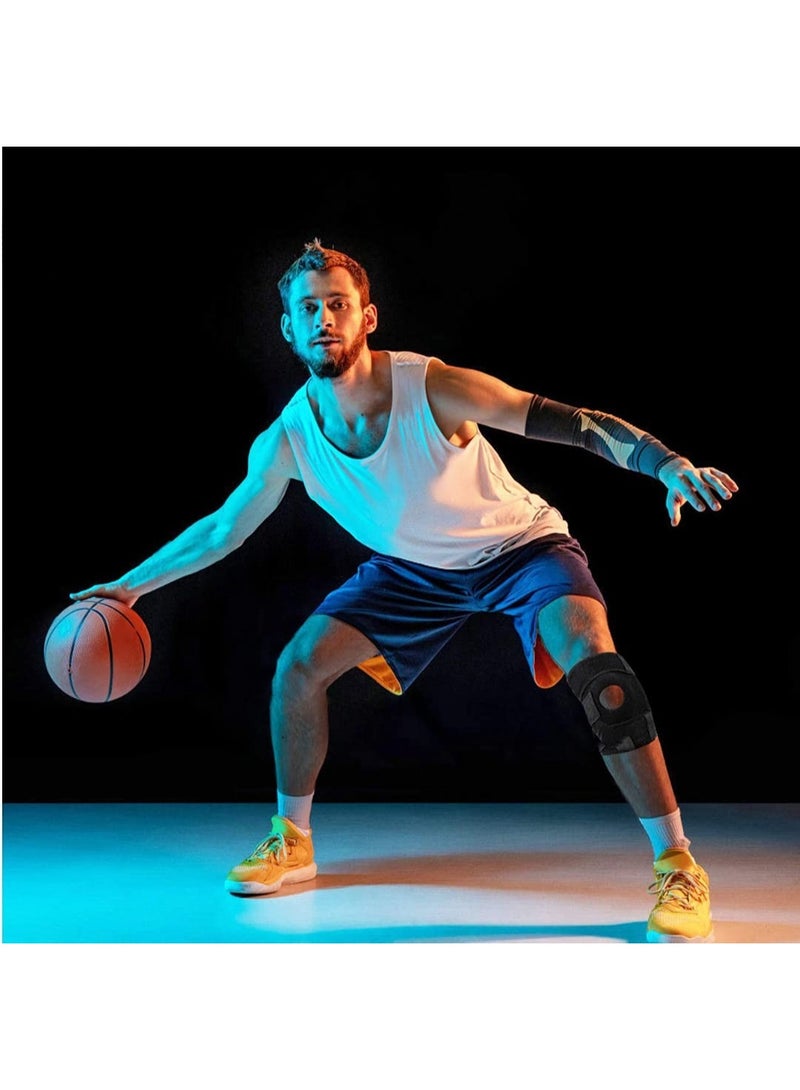 Adjustable Knee Cap Support Brace - Pain & Swelling Relief for Arthritis, Sports & Gym - One Size Fits All (2 Pack) - Image 4