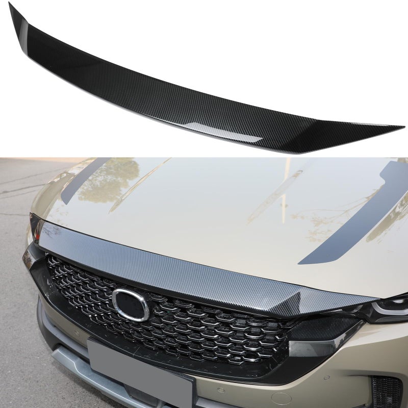 Birbenben for Mazda CX50 2023 2024 Hood Air Deflector Carbon Fiber Low Profile Front Hood Bonnet Cover Trim Hood Protector Bug Hood Shields Exterior Bumper Guard Accessories for CX50 CX 50 2025