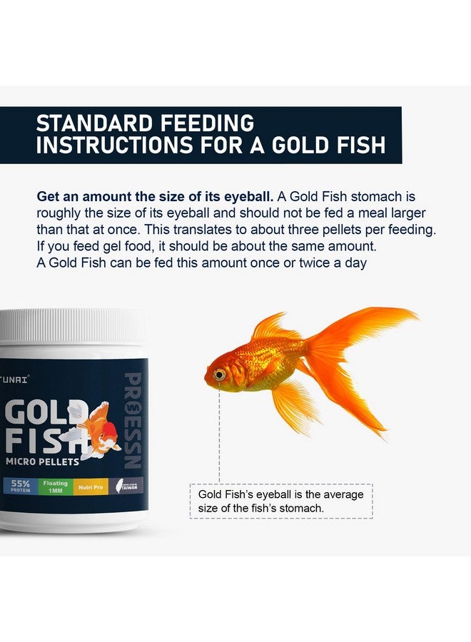TUNAI Gold Fish Food With 55% Protein Rich Premium Food| 100G,1Mm Pellets | Exclusive Taiwan Formula For Gold Fish Food - Image 5