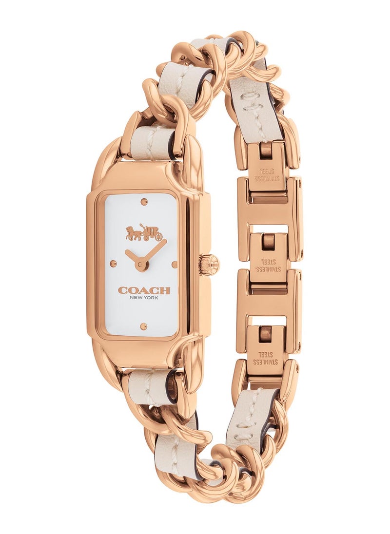 COACH COACH RECTANGLE ANALOG WOMEN'S SILVER WHITE CASE WATCH - 14504283  - Image 1