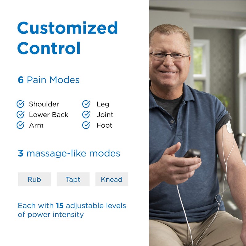 OMRON Max Power Relief TENS Unit Muscle Stimulator, Simulated Massage Therapy for Lower Back, Arm, Shoulder, Leg, Foot, and Arthritis Pain, Drug-Free Pain Relief (PM500) - Image 5