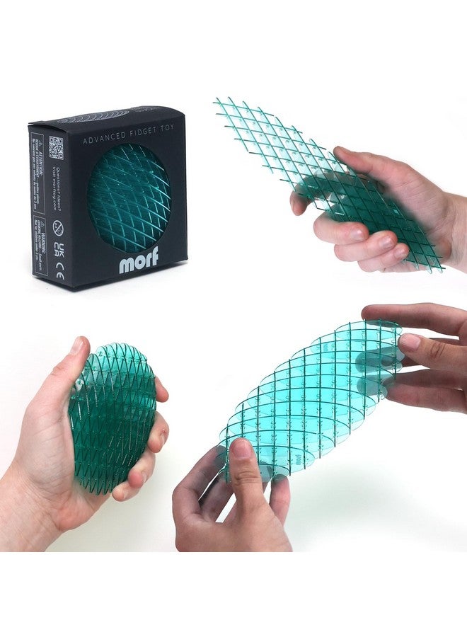 Morf Fidget Worm Toy - Desk Fidgets for Adults - Quiet Worm Fidget Toy Sensory Toys - Fun and Interactive Fidget Toy for Kids - USA Patent Pending Figgy Toys (Blue, Small) - Image 1