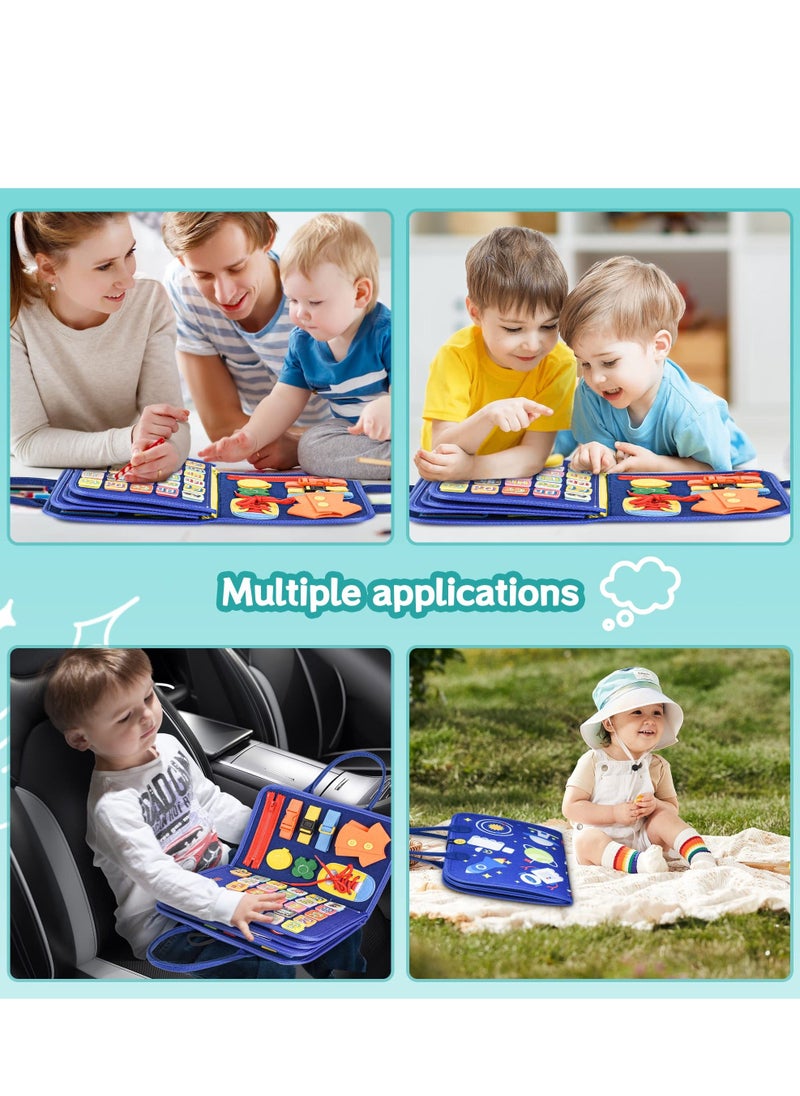 Y&D - Toddler Busy Board Toys Montessori Educational Book/Board Sensory for Toddlers Travel Activity Book Activities as Boys Girls Gift - Image 1