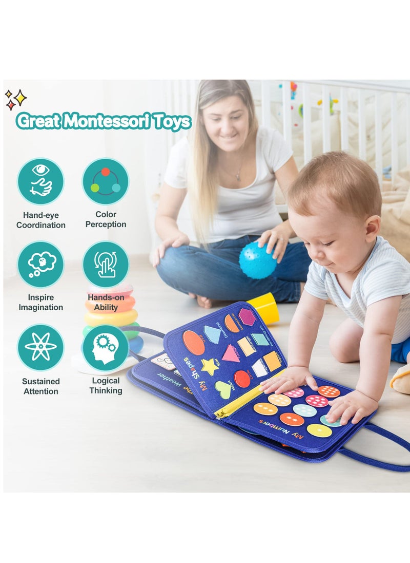 Y&D - Toddler Busy Board Toys Montessori Educational Book/Board Sensory for Toddlers Travel Activity Book Activities as Boys Girls Gift - Image 1