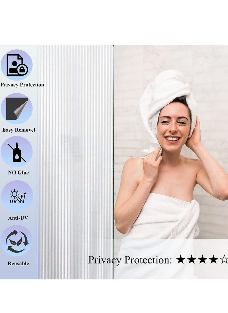 Y&D - Privacy Window Films, Self Adhesive Frosted Opaque Glass Film, for Bathroom Door, Decorative Stickers, UV Blocking Heat Control Coverings, Home Office, Front Door(45 * 200cm) - Image 1