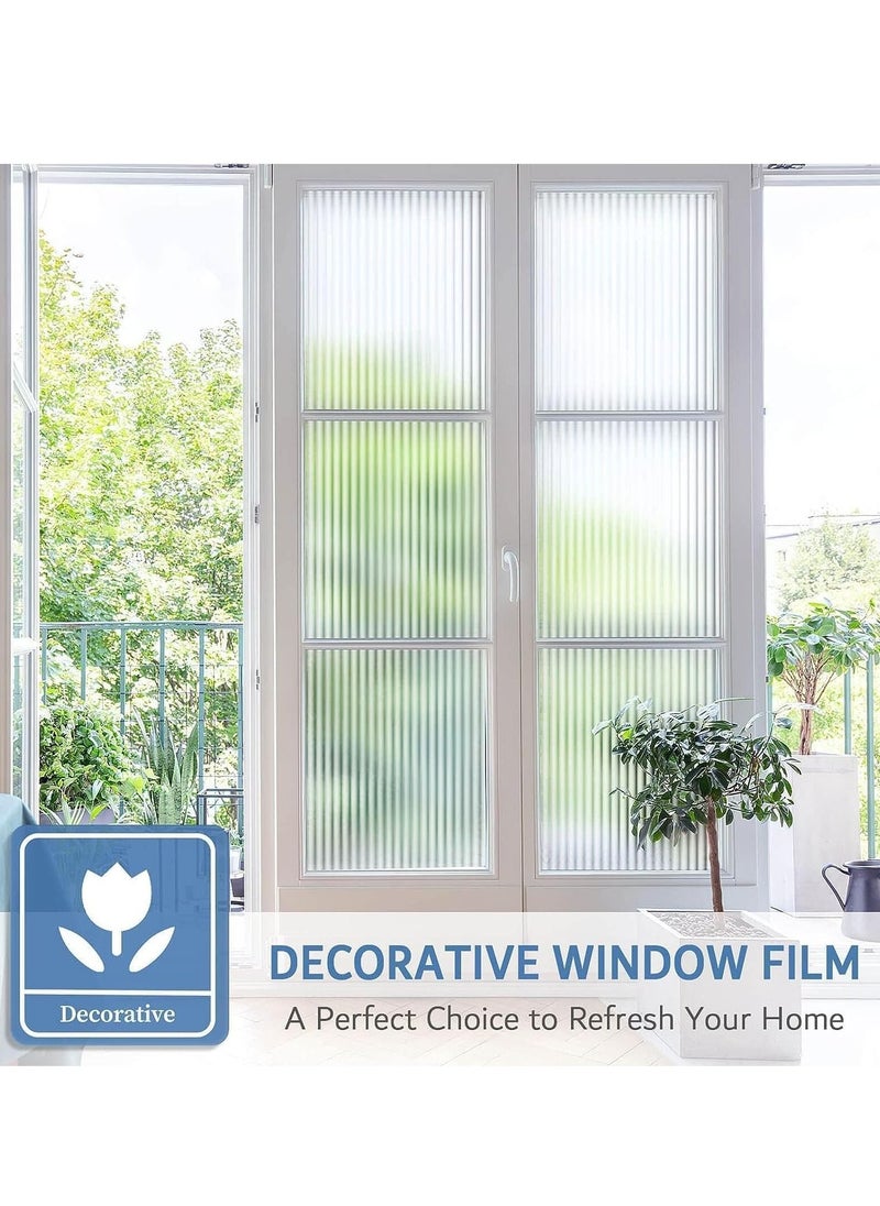 Y&D - Privacy Window Films, Self Adhesive Frosted Opaque Glass Film, for Bathroom Door, Decorative Stickers, UV Blocking Heat Control Coverings, Home Office, Front Door(45 * 200cm) - Image 1