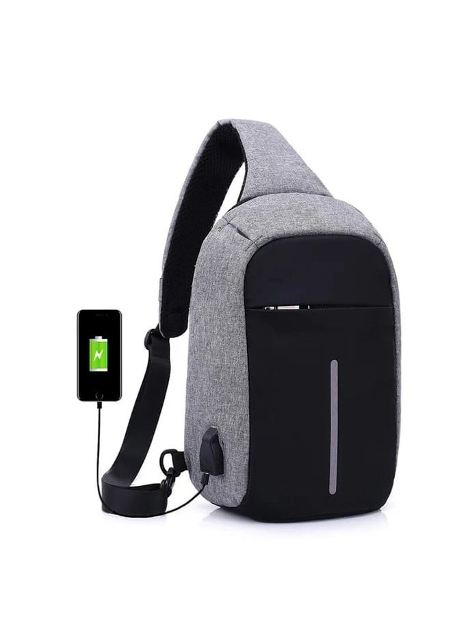 PRIMO PLUS High quality antitheft mens chest bag USB cross body bag  - Image 1