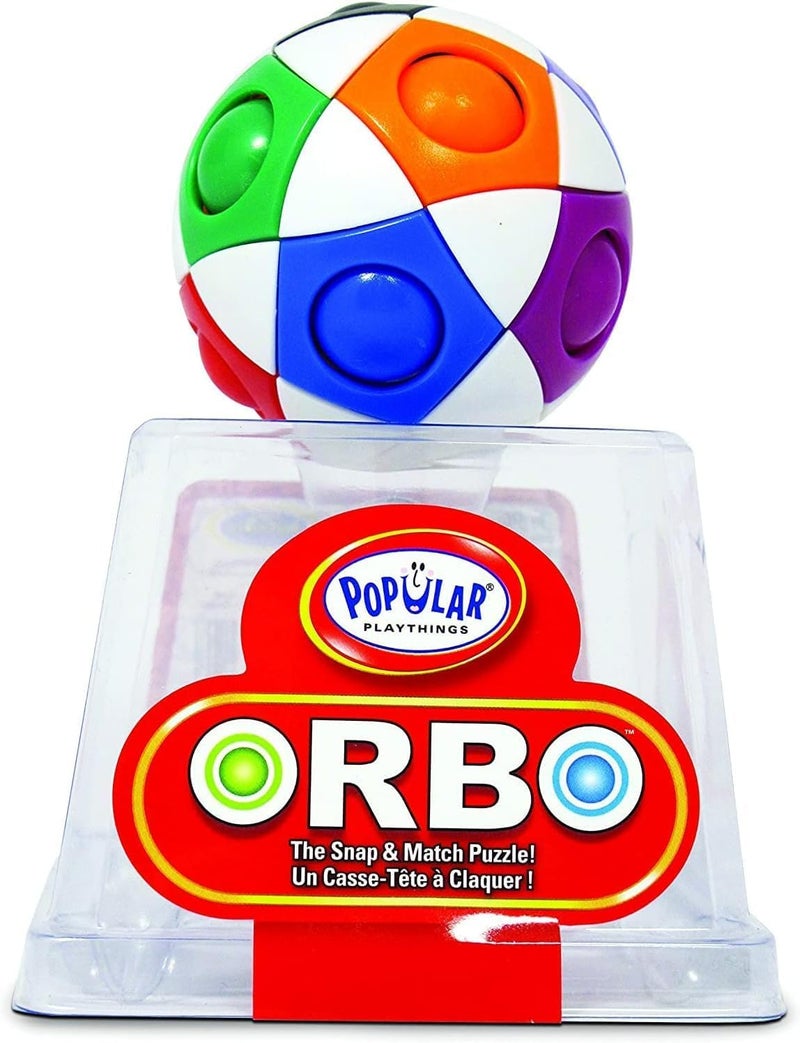 Popular Playthings Orbo Snap and Match Puzzle - Brain Teaser Fidget Ball for Kids Ages 4 and Up - Image 1