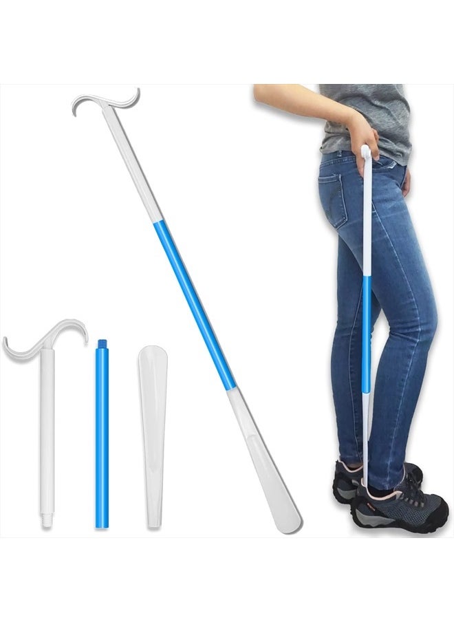 Phantawell 35.5 Inch Long Handled Shoe Horn, Dressing Stick, Sock Remover Aid Helper - Versatile, Adjustable Dressing Aid for Shoes, Socks, Shirts, Pants - Long Shoe Horn, Shoe Horn Long Handle for Seniors  - Image 1