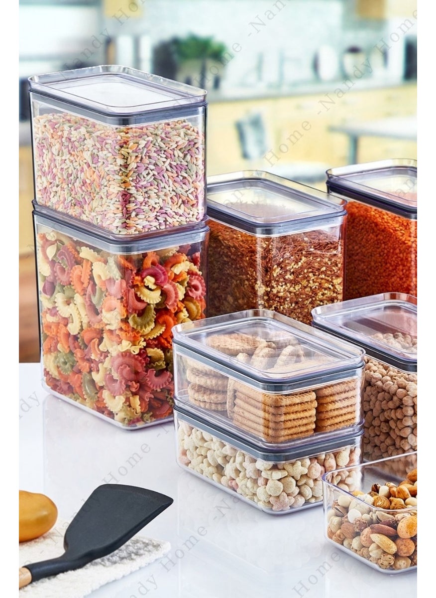 Nandy Home 0.75 Lt Rectangular Storage & Supply Containers with Gasket and Leakproof Lid 3 Pieces Transparent  - Image 2