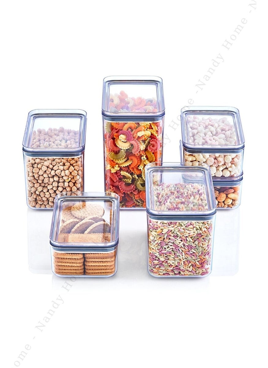 Nandy Home 0.75 Lt Rectangular Storage & Supply Containers with Gasket and Leakproof Lid 3 Pieces Transparent  - Image 5