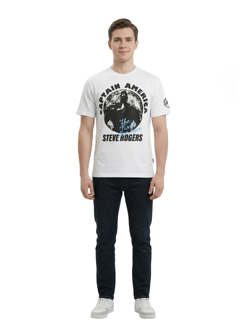 مارفل Men’s Captain America “Steve Rogers – The First Avenger” Graphic T-Shirt