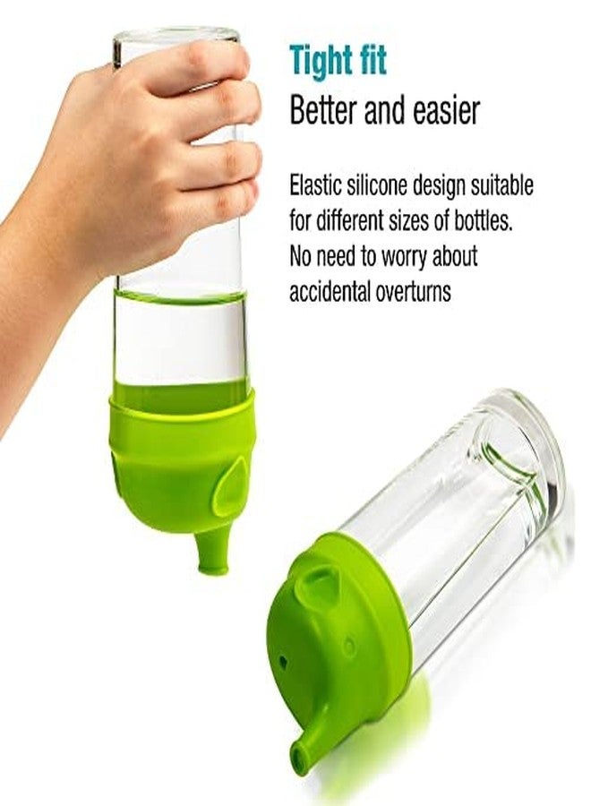 Futaba Baby Reuseable Silicone Stretchable Leakproof Sippy Lids - Green - Image 3