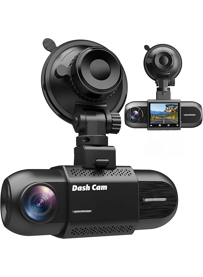 Razuvious Dash Cam Front And Inside,4K+1080P Wifi Dual Dash Camera For Cars,Infrared Night Vision, Loop Recording, G-Sensor, Wdr, Parking Monitor For Taxi Driver - Image 1