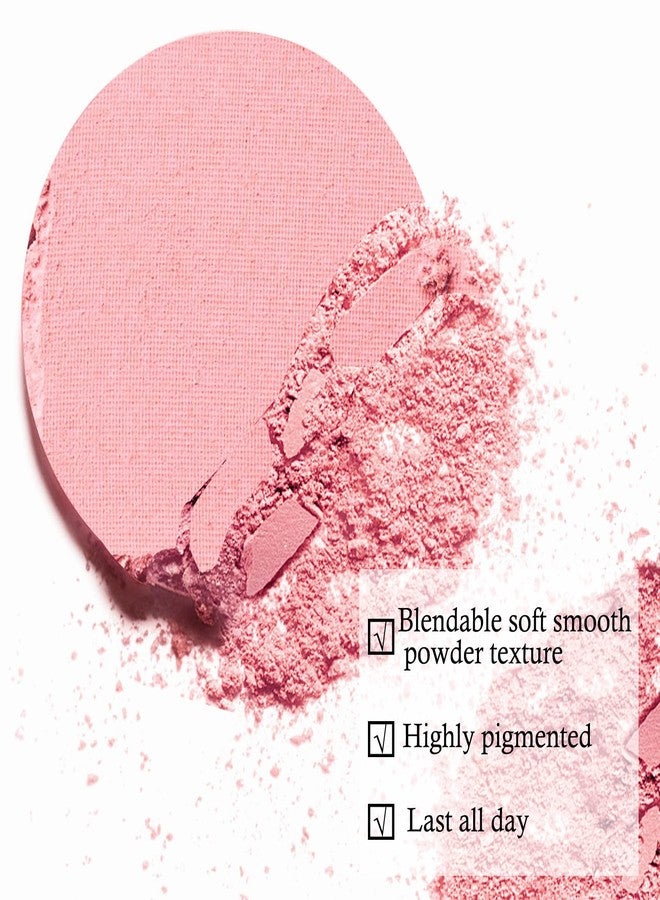 Boobeen Single Color Blush Face Blush Palette Matte Baked Makeup Blush Powder High Pigment Pressed Blush, Long-lasting Colorful, Blends Easily, Lightweight - Image 3