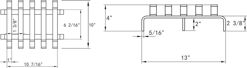 إسكدنيا Hi-Flame Fireplace Log Grate Heavy Duty Solid Steel Fire Place Wood Stove Firewood Holder 13 x 10 x 4 Inch - Image 5