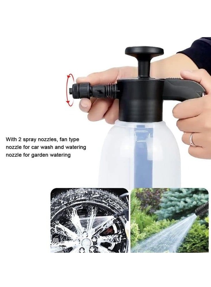 Beauenty Car Wash Tools Foam Maker Garden Water Bottle Auto Cleaning Spare Water Can Car Cleaning Tools 2L Black  white Handheld Foam Sprayer - Image 5