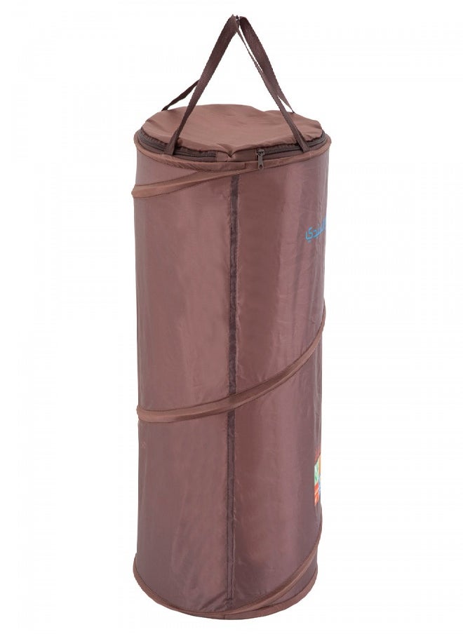 AL SANIDI Foldable Camping Trash Bin, Brown, Size 37*64 Cm  - Image 2
